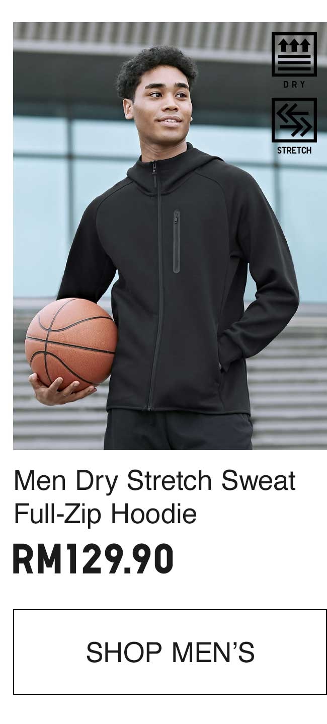 MEN DRY STRETCH SWEAT FULL-ZIP HOODIE