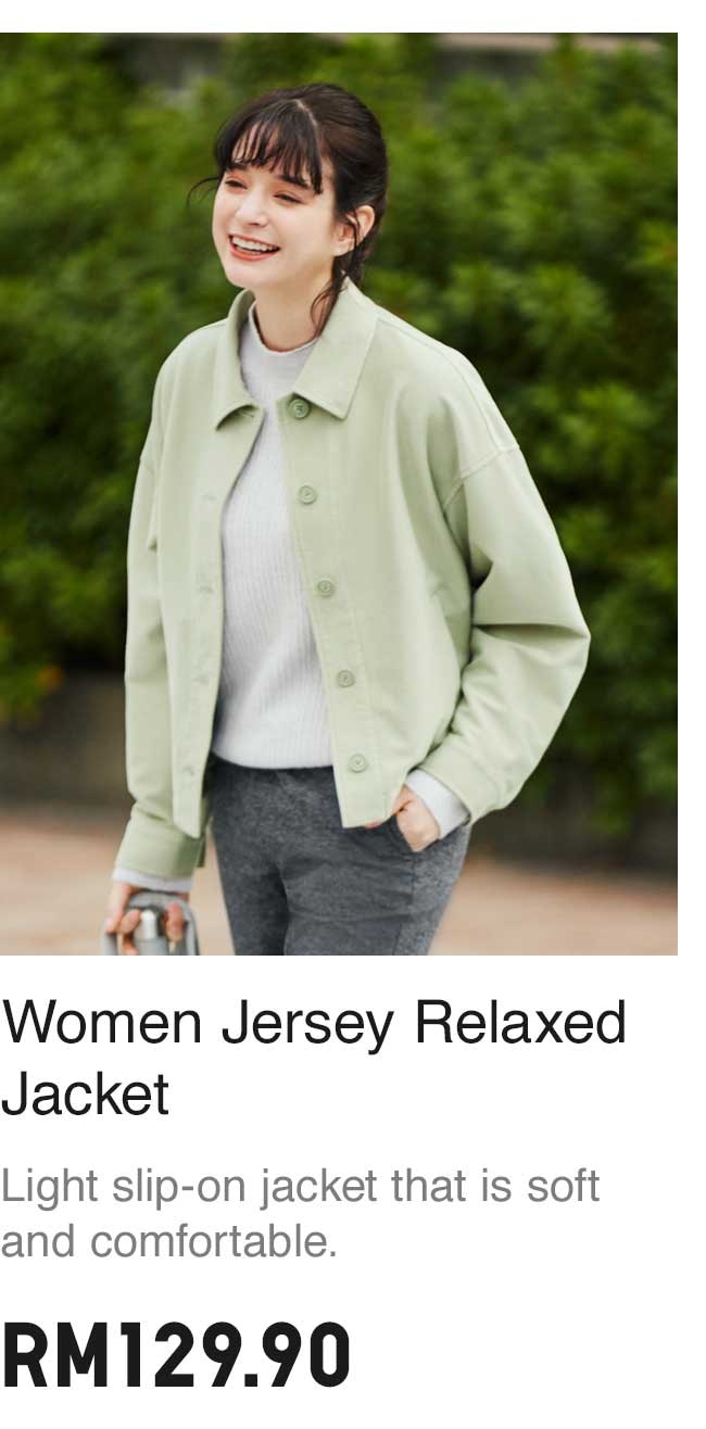 WOMEN JERSEY RELAXED JACKET