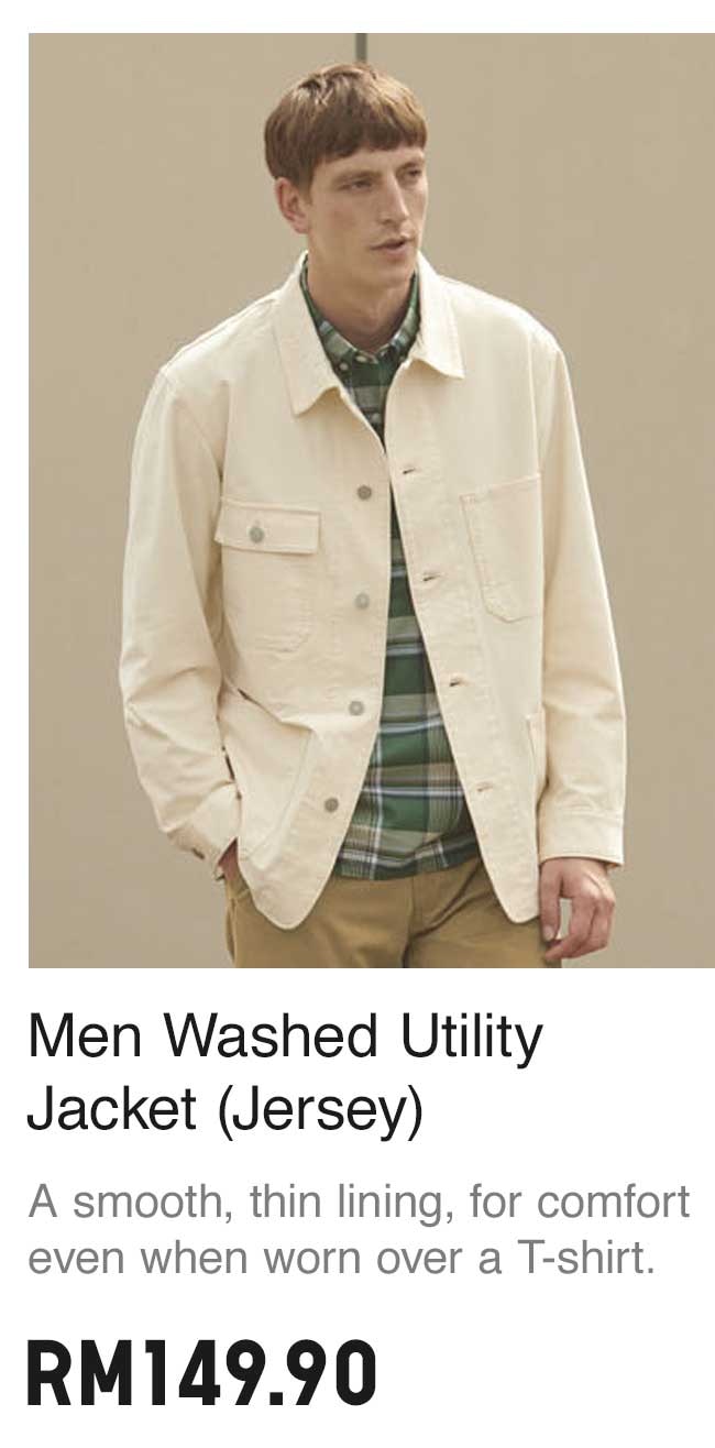 WASHED UTILITY JACKET (JERSEY)