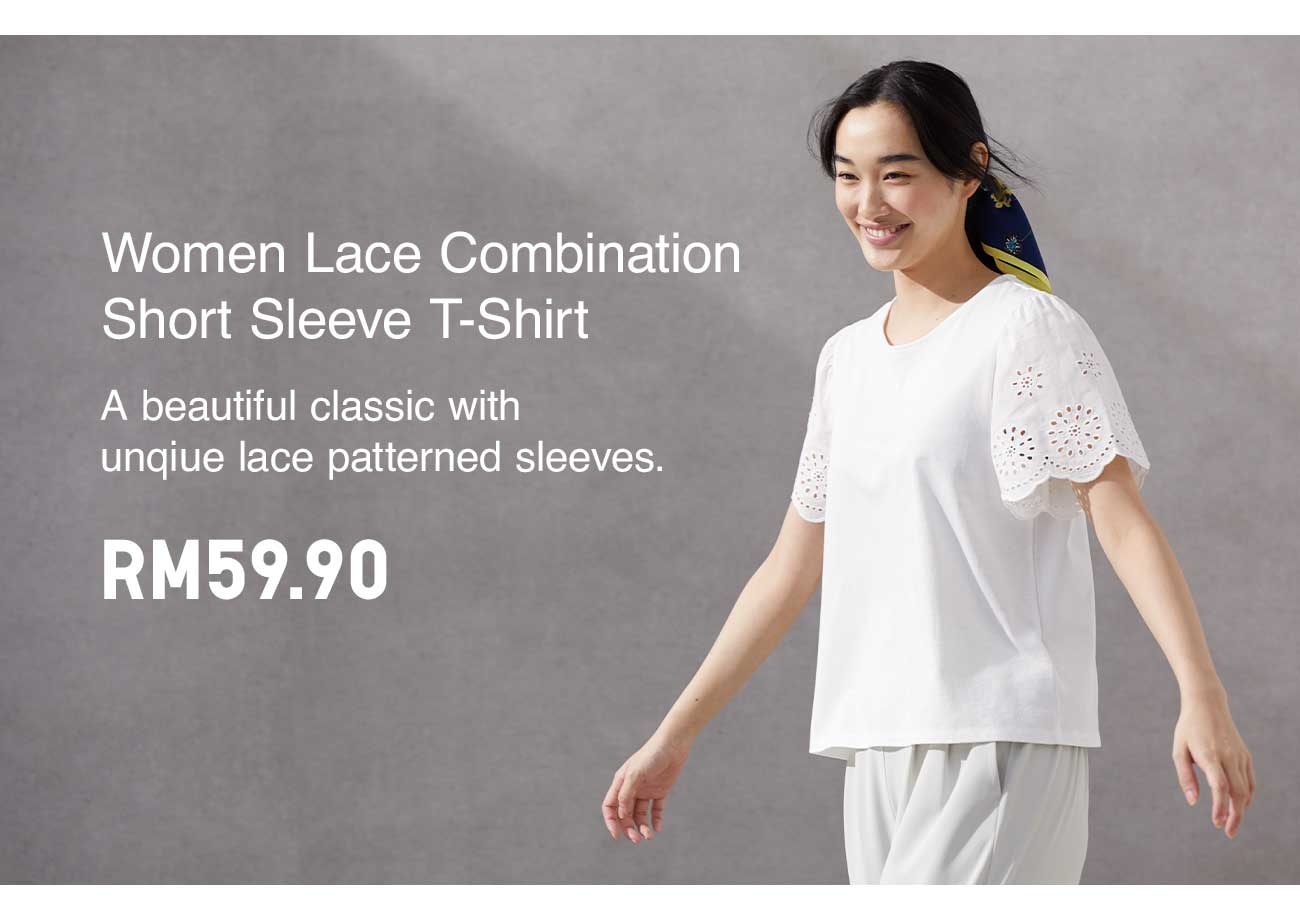 WOMEN LACE COMBINATION TSHIRT