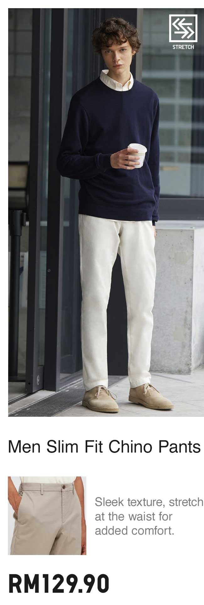 MEN SLIM FIT CHINO PANTS