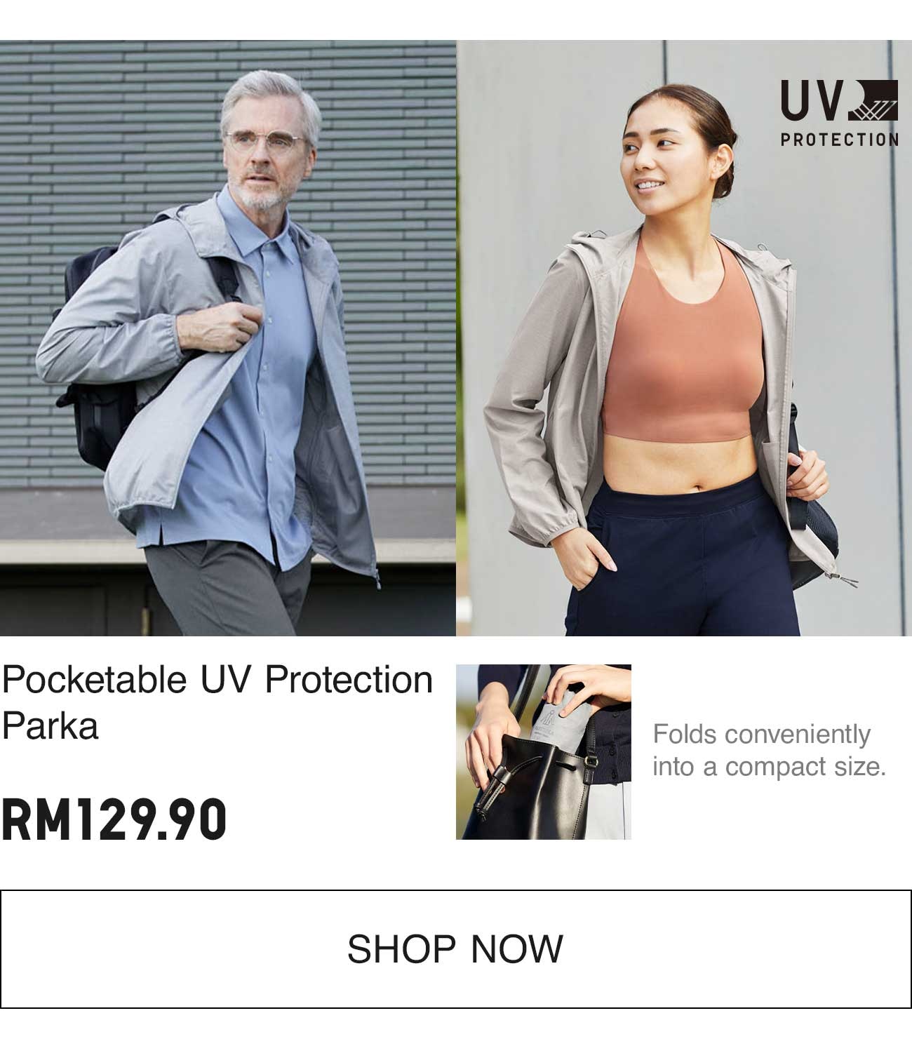 POCKETABLE UV PROTECTION PARKA