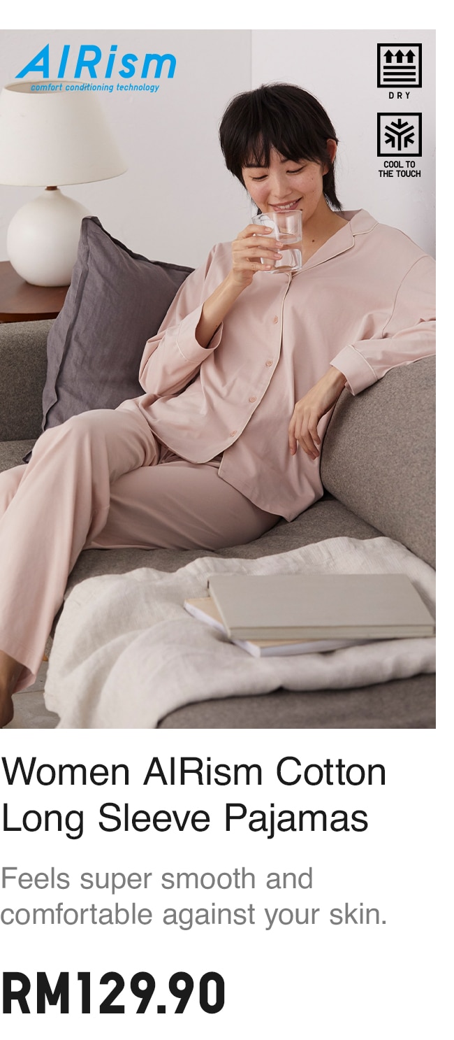 WOMEN AIRISM COTTON PAJAMAS