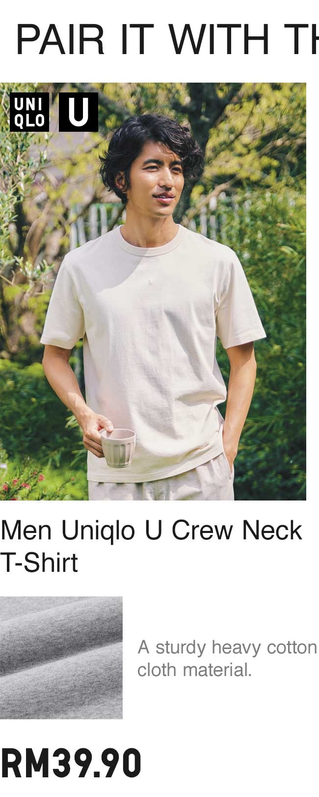 MEN UNIQLO U CREW NECK T-SHIRT