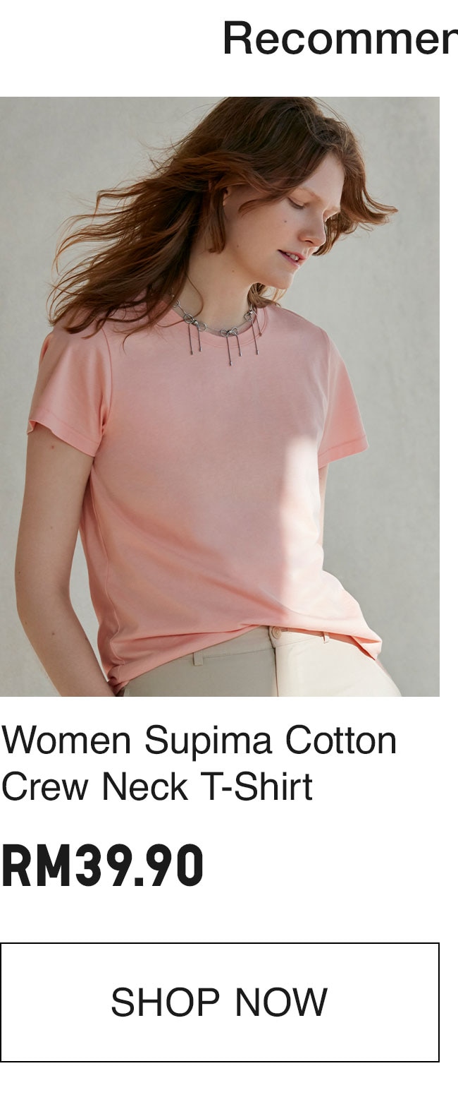 WOMEN SUPIMA COTTON CREW NECK T-SHIRT