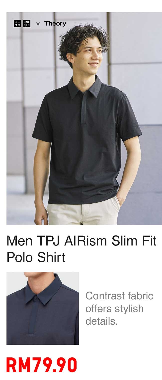 MEN TPJ AIRISM SLIM FIT POLO SHIRT