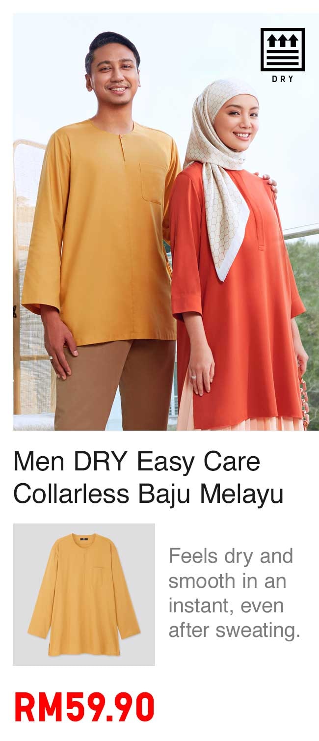 MEN DRY EASY CARE COLLARLESS BAJU MELAYU