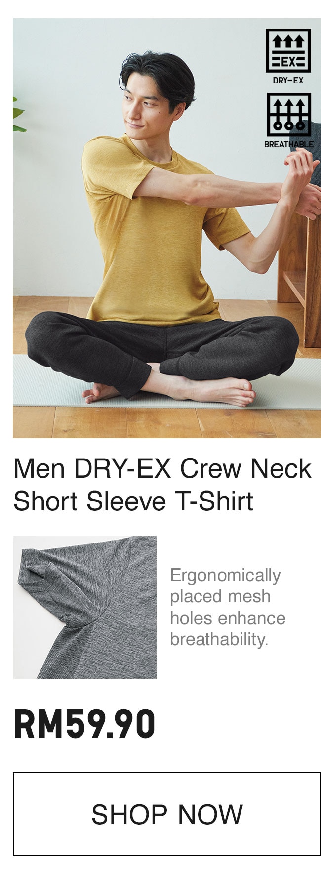 DRY-EX CREW NECK T-SHIRT