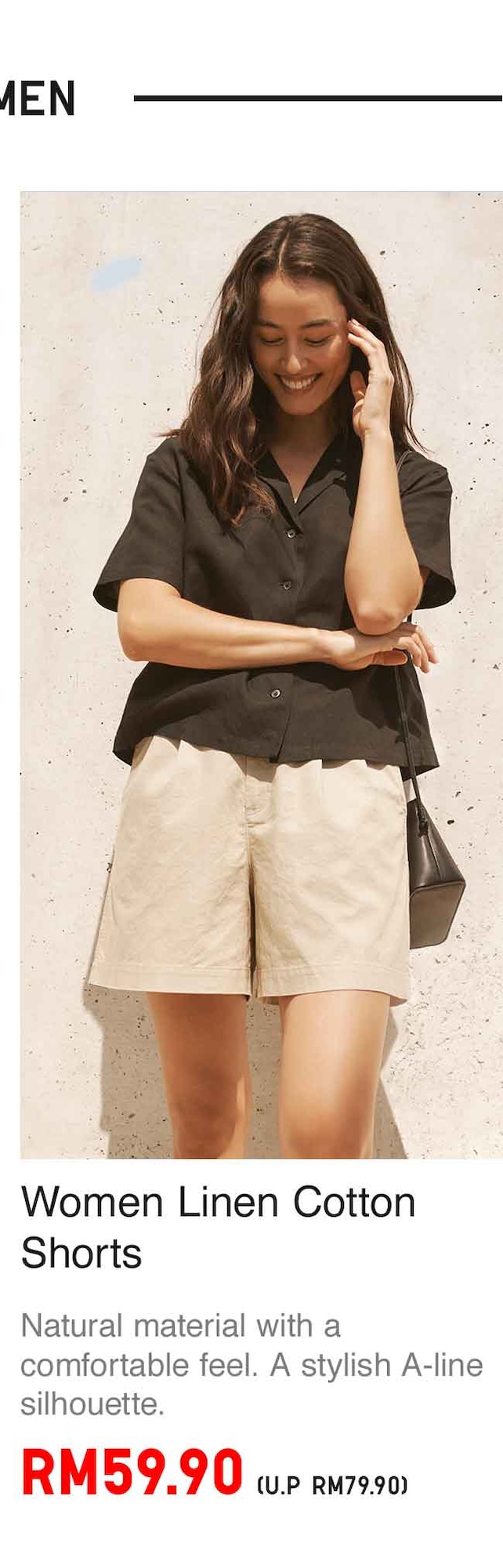 WOMEN LINEN COTTON SHORTS