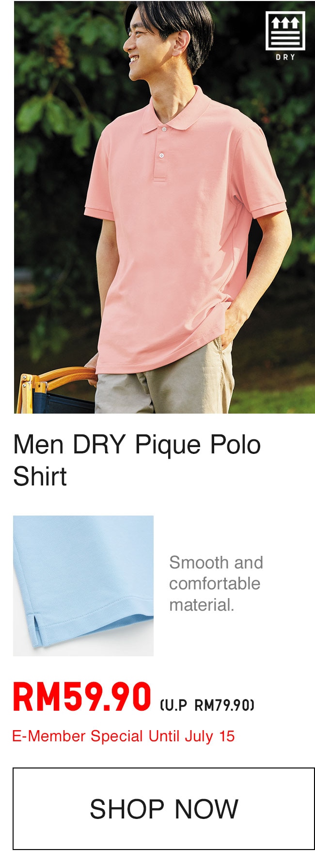 MEN DRY PIQUE POLO SHIRT