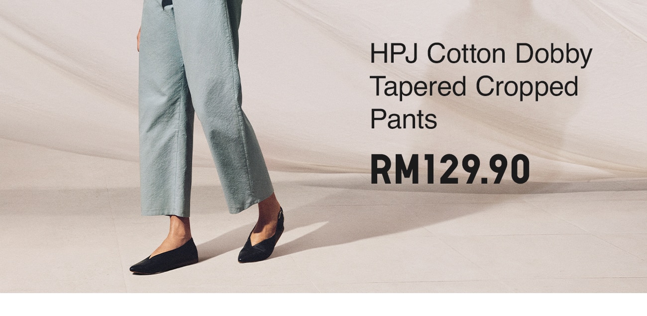 HPJ COTTON DOBBY TAPERED PANTS