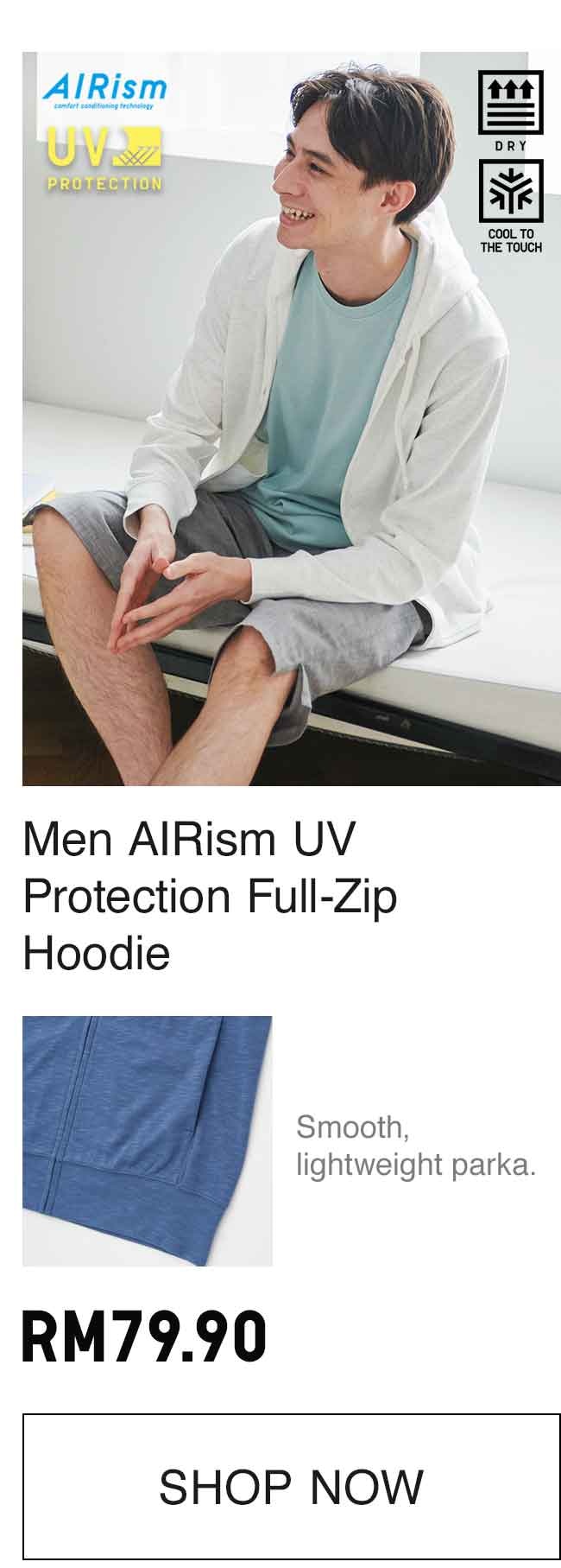 MEN AIRISM UV PROTECTION MESH HOODIE