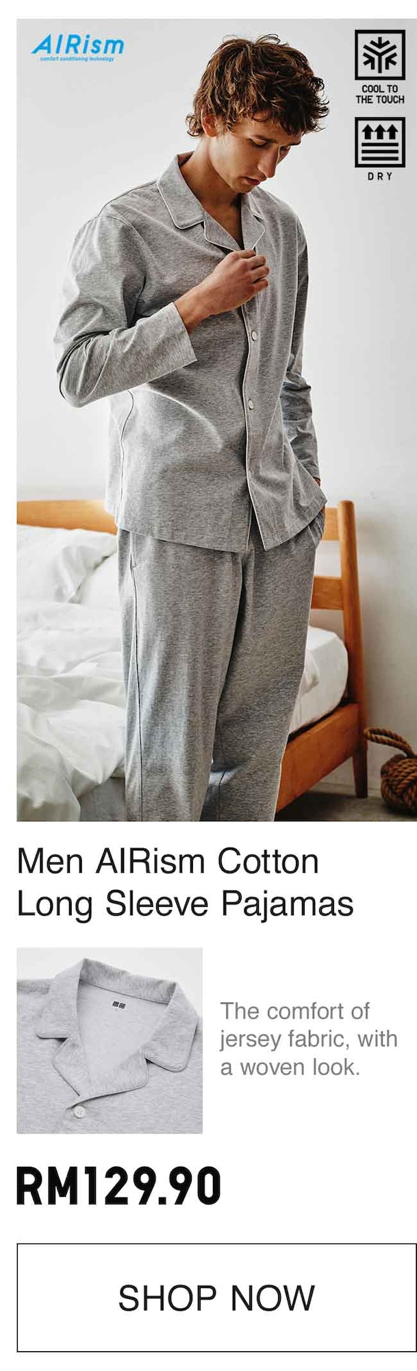 MEN AIRISM COTTON PAJAMAS