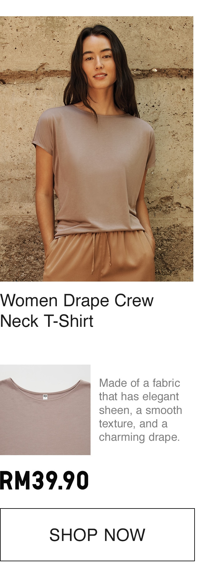 WOMEN DRAPE TEE