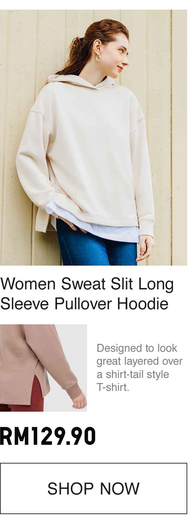 SWEAT SIDE SLIT HOODIE