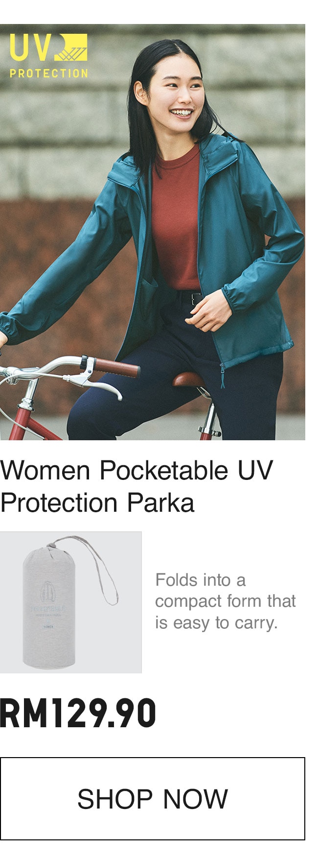 WOMEN POCKETABLE PARKA