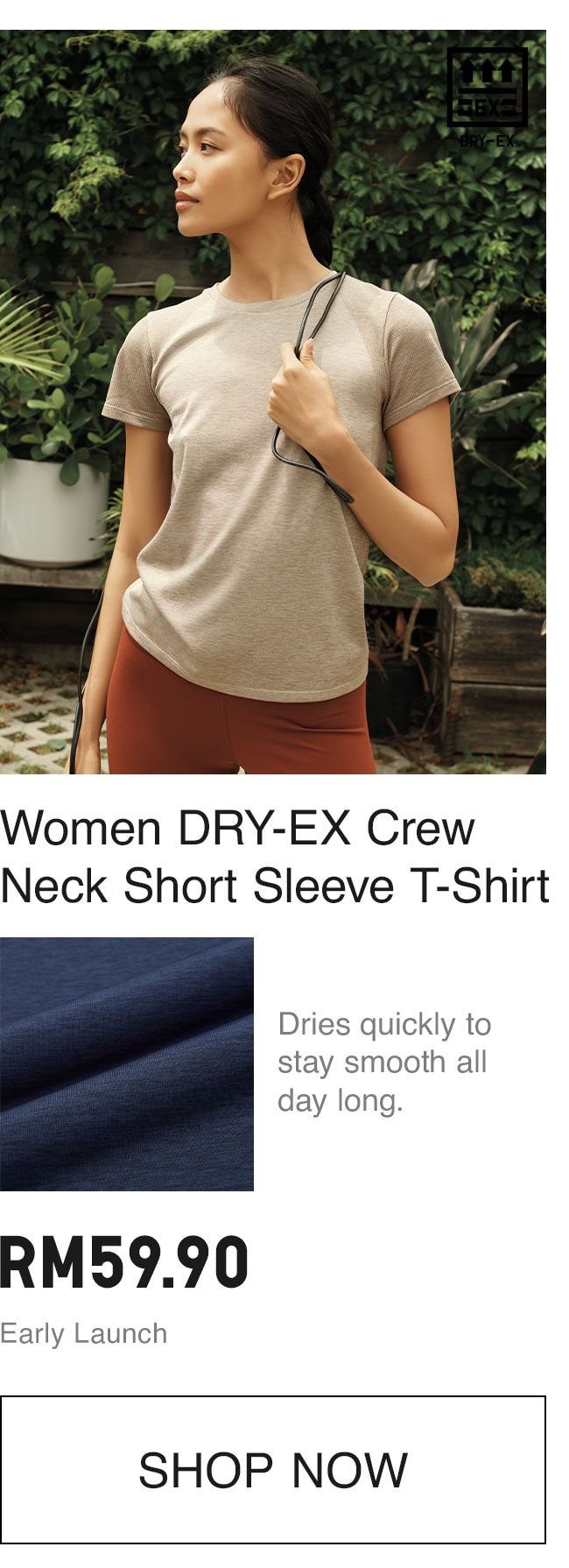 WOMEN DRY EX CREW NECK T-SHIRT