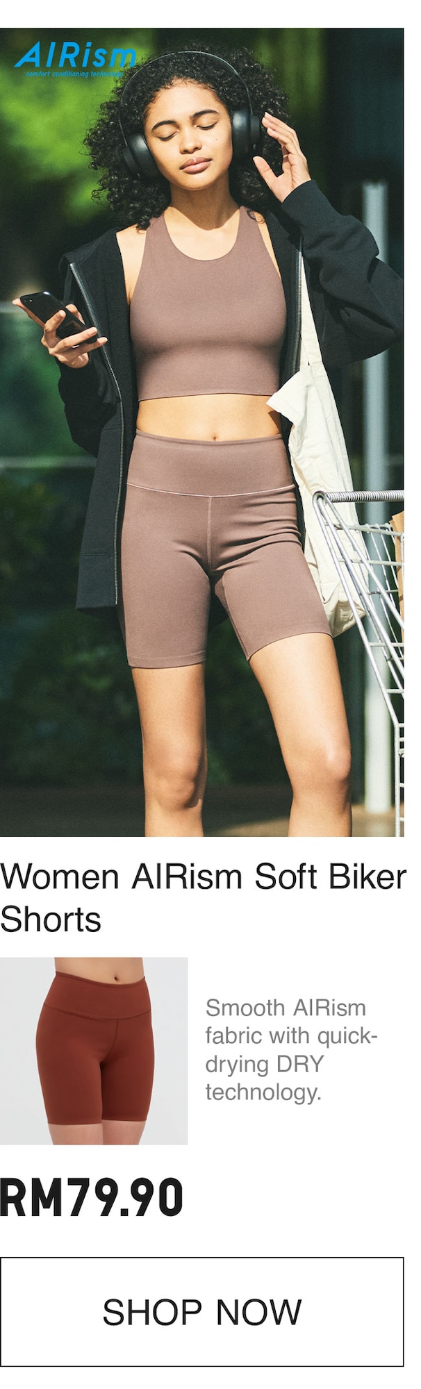 WOMEN AIRISM SOFT BIKER SHORTS