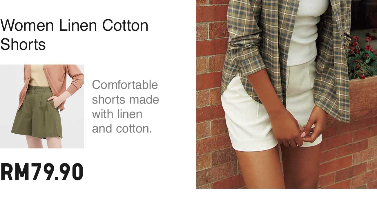 WOMEN LINEN COTTON SHORTS