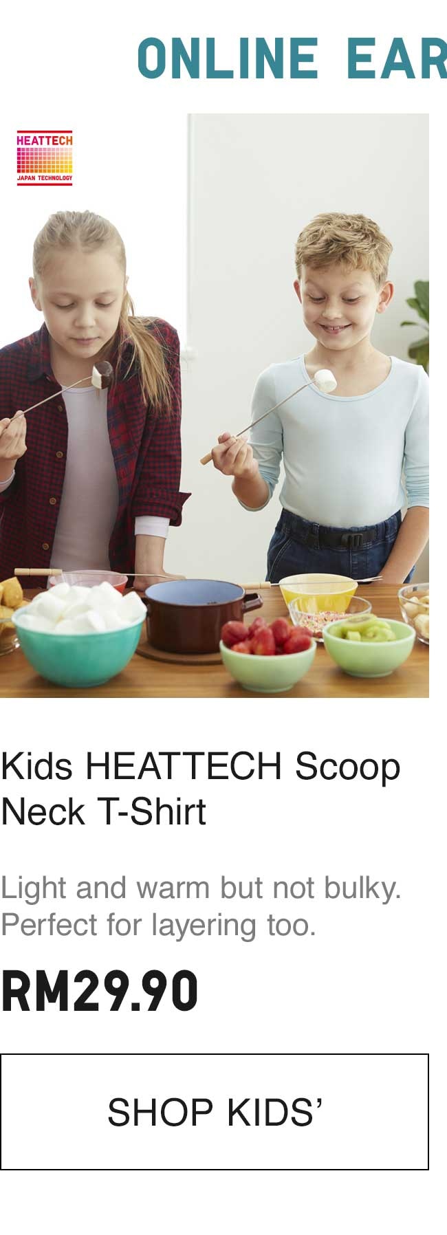 Kids HEATTECH Scoop Neck T-Shirt