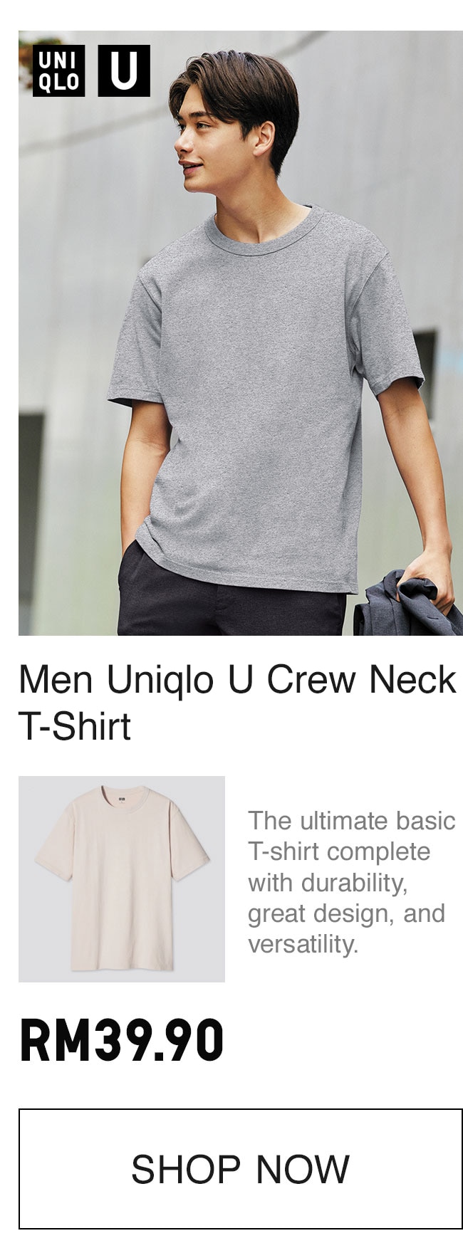 MEN UNIQLO U CREW NECK T-SHIRT