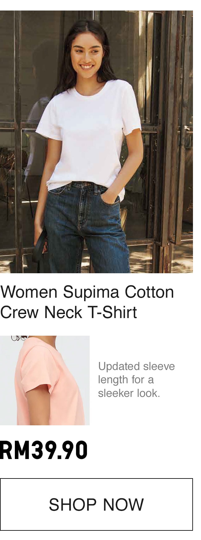 WOMEN SUPIMA COTTON CREW NECK T-SHIRT