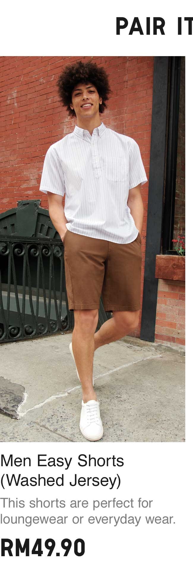 MEN EASY SHORTS (WASHED JERSEY)