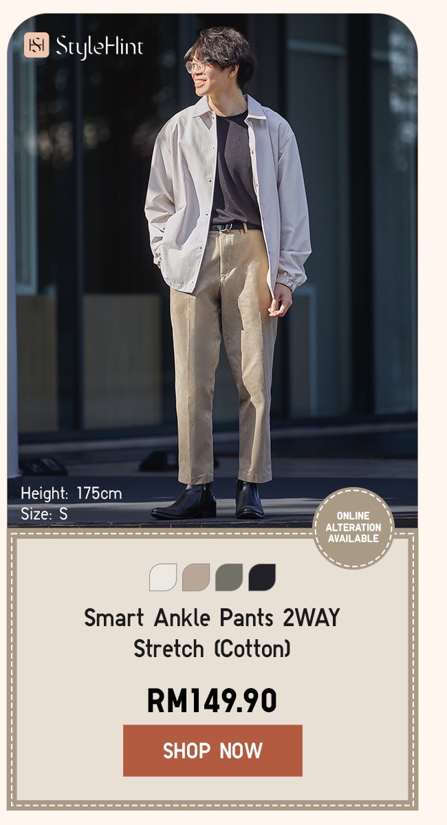 Smart Ankle Pants 2WAY Stretch Cotton