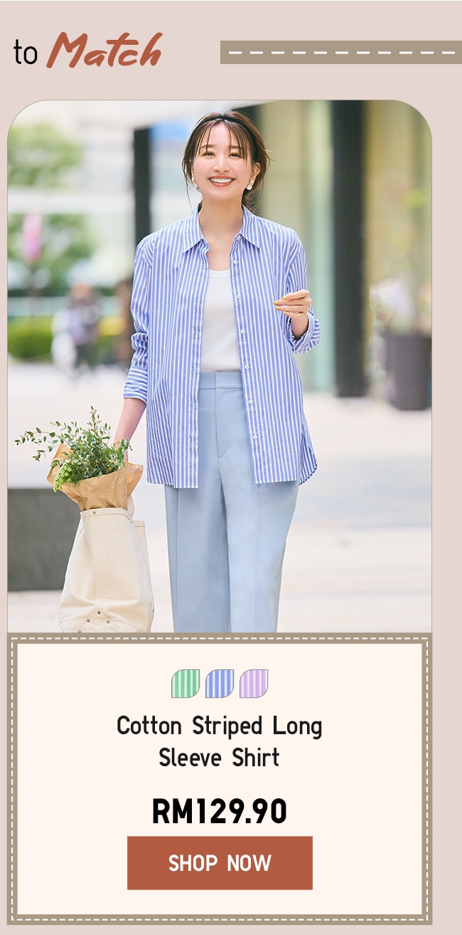 Cotton Striped Long Sleeve Shirt