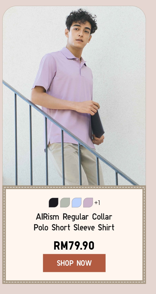 AIRism Regular Collar Polo Short Sleeve Shirt