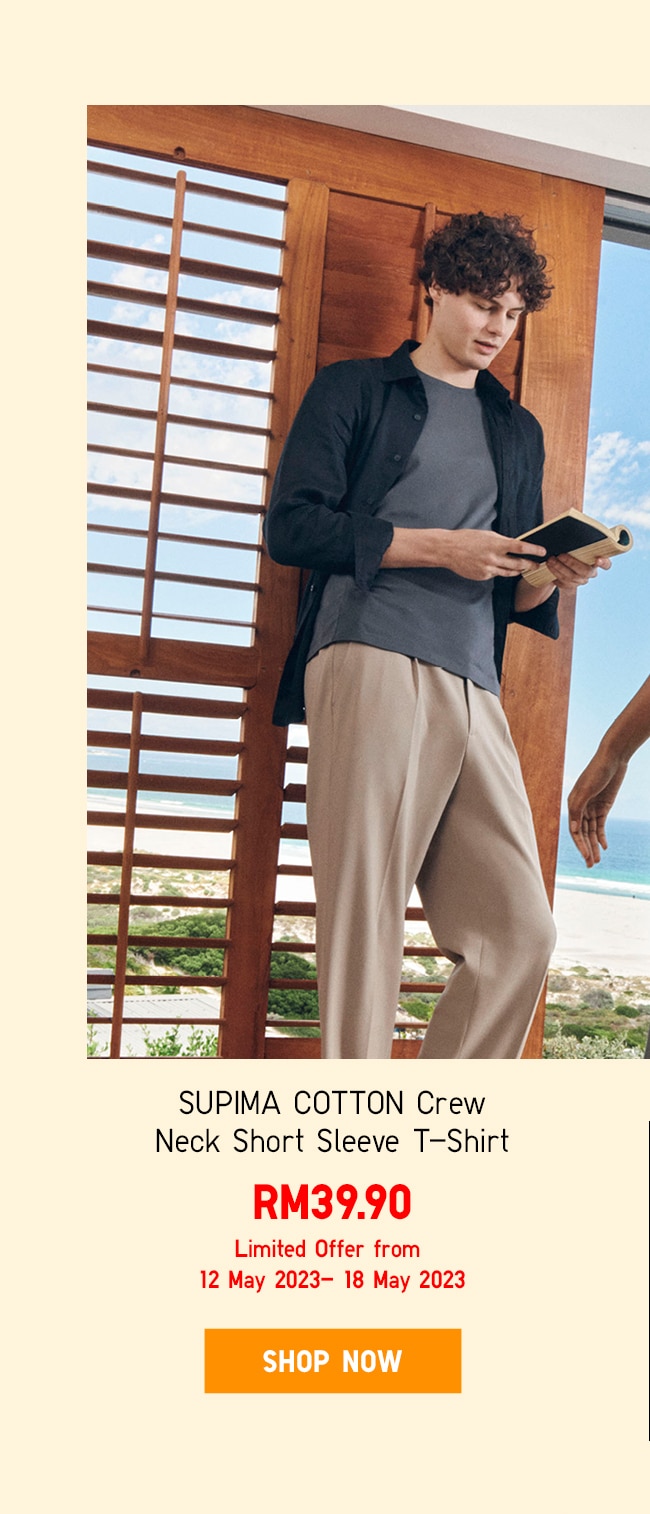 Men SUPIMA COTTON Crew Neck Short Sleeve T-Shirt