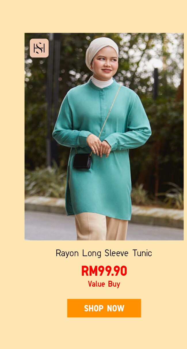 Rayon Long Sleeve Tunic