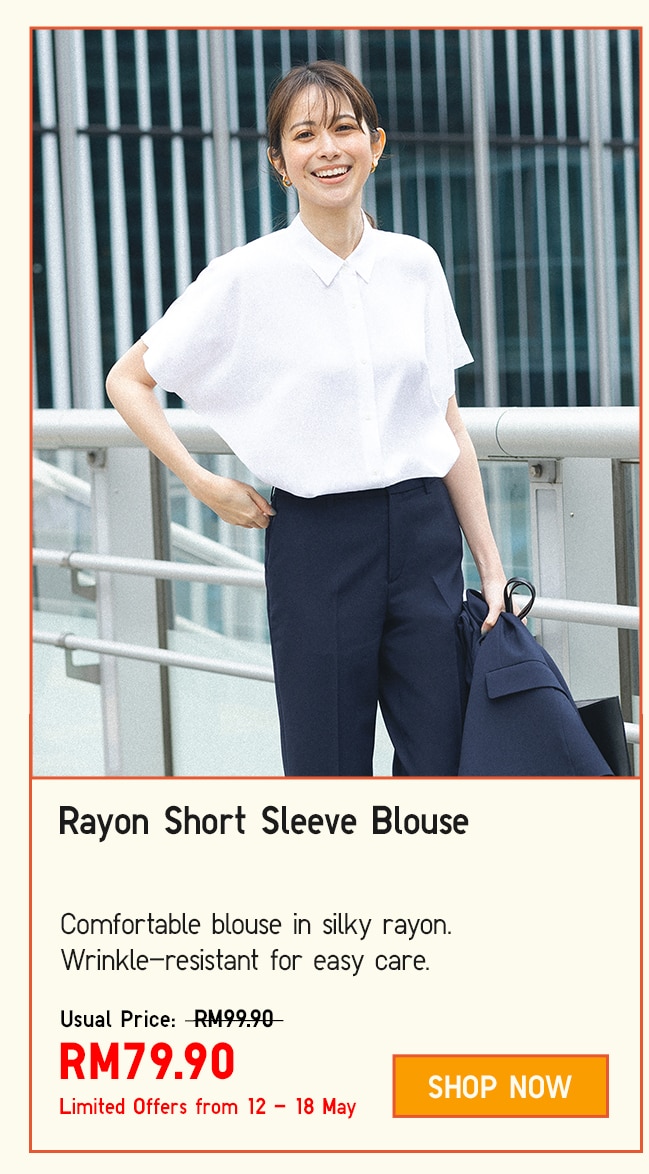 Rayon Short Sleeve Blouse