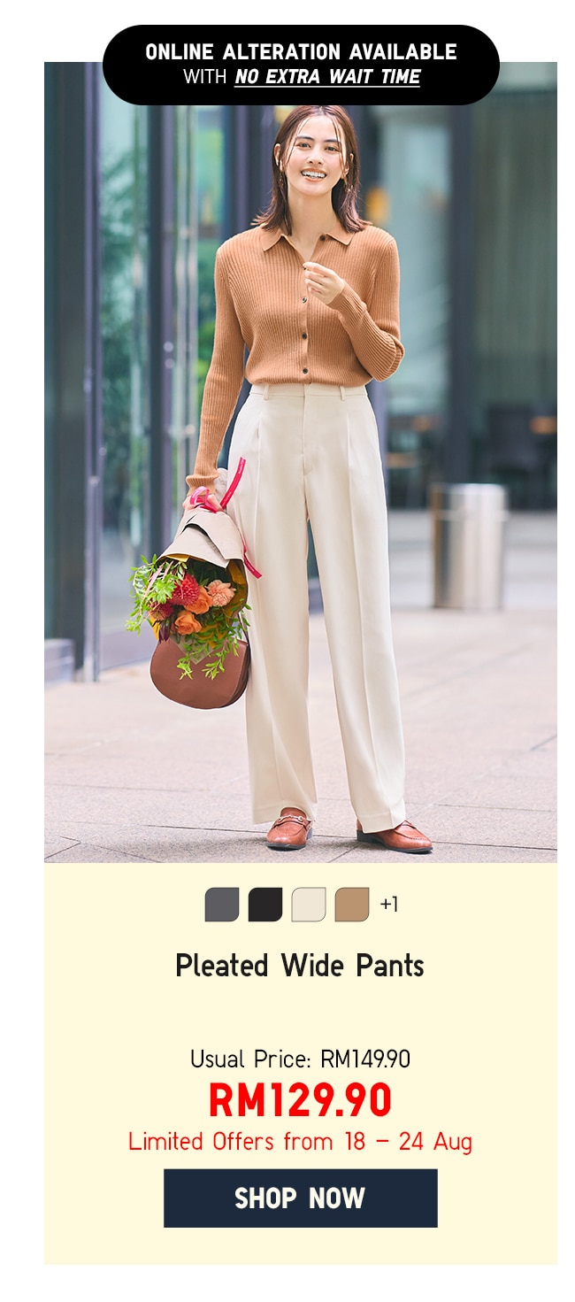 Pleated Wide Pants