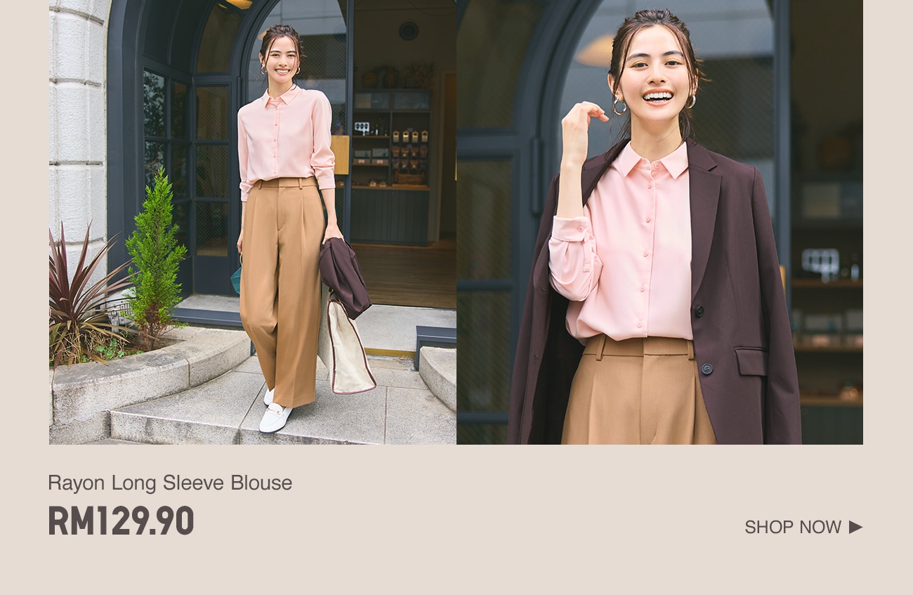 Rayon Long Sleeve Blouse