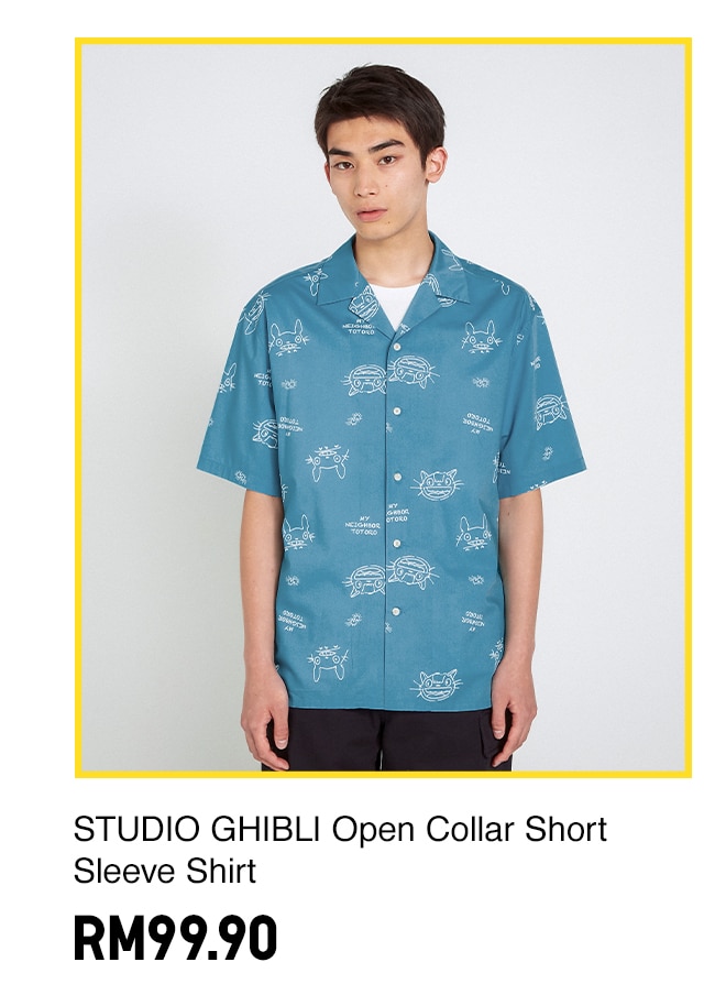 STUDIO GHIBLI Open Collar Short Sleeve Shirt