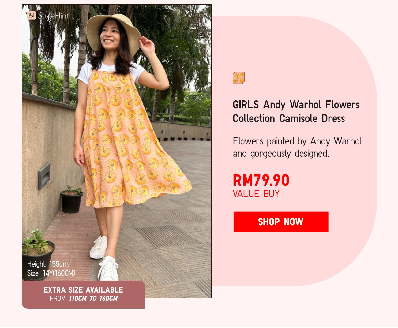 GIRLS Andy Warhol Flowers Collection Camisole Dress