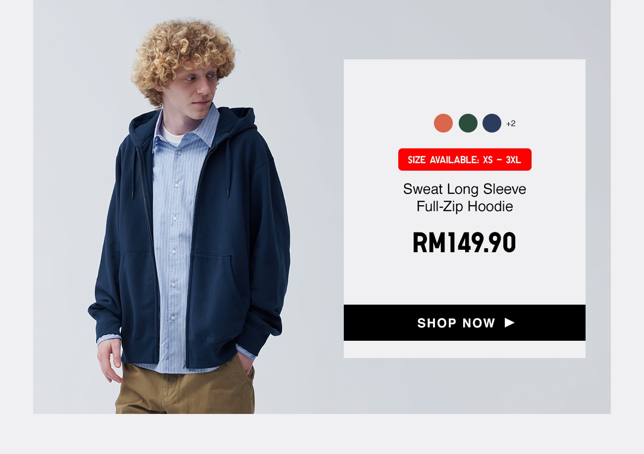 Sweat Long Sleeve Full-Zip Hoodie