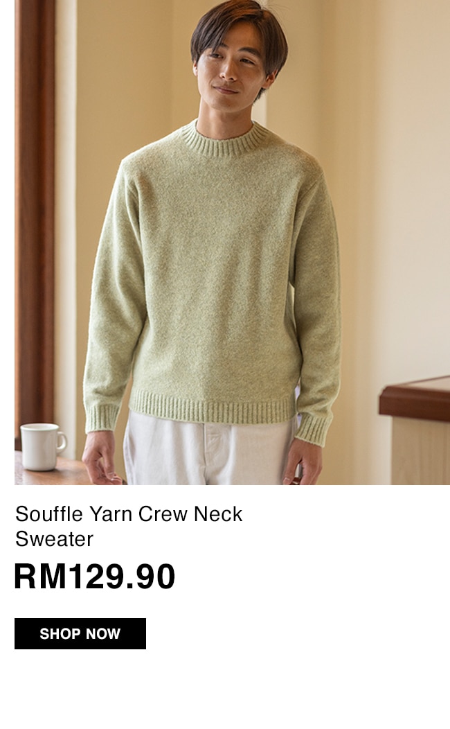 Souffle Yarn Crew Neck Sweater