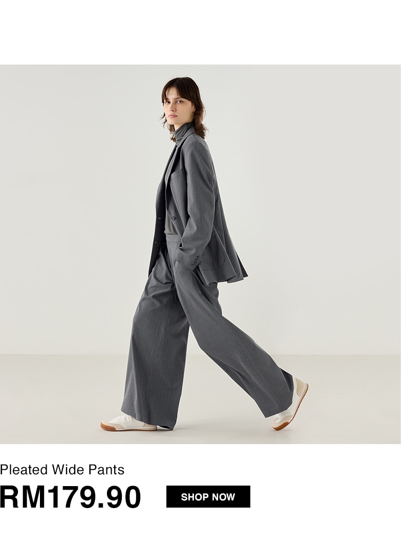 Pleated Wide Pants