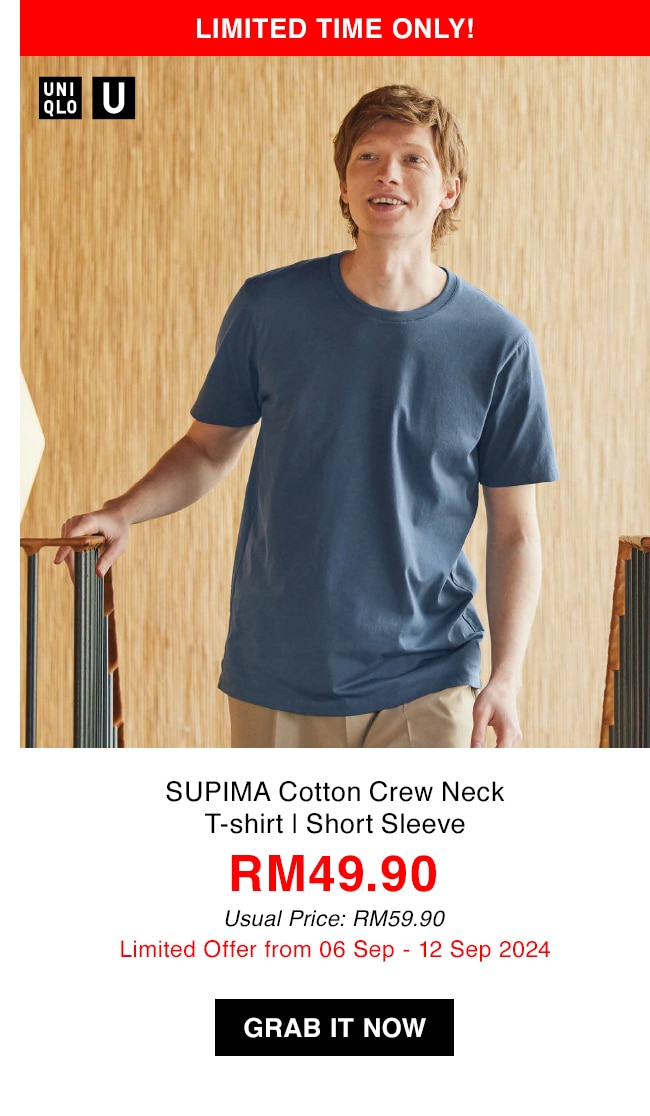 SUPIMA Cotton Crew Neck T-shirt | Short Sleeve