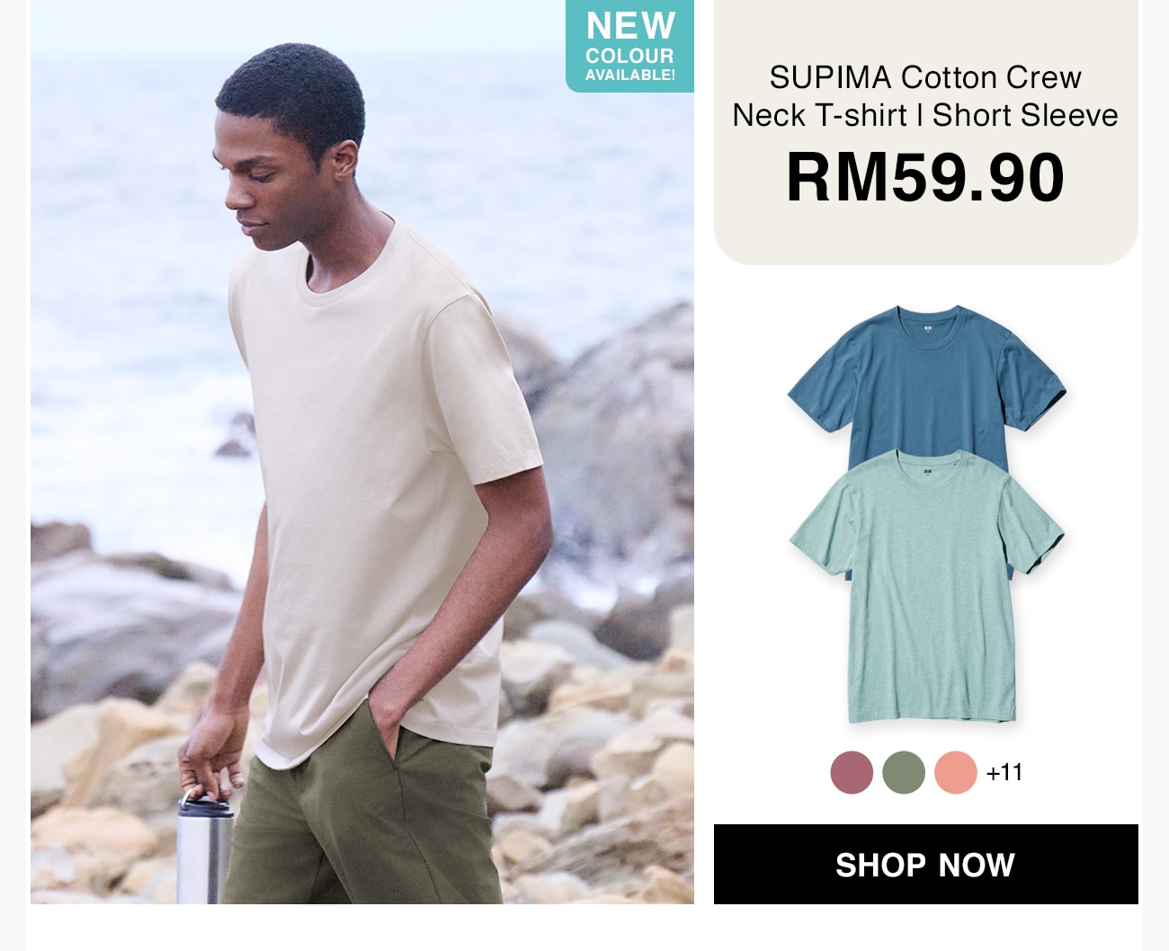 SUPIMA Cotton Crew Neck T-shirt | Short Sleeve