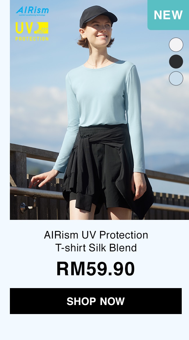 AIRism UV Protection T-shirt Silk Blend