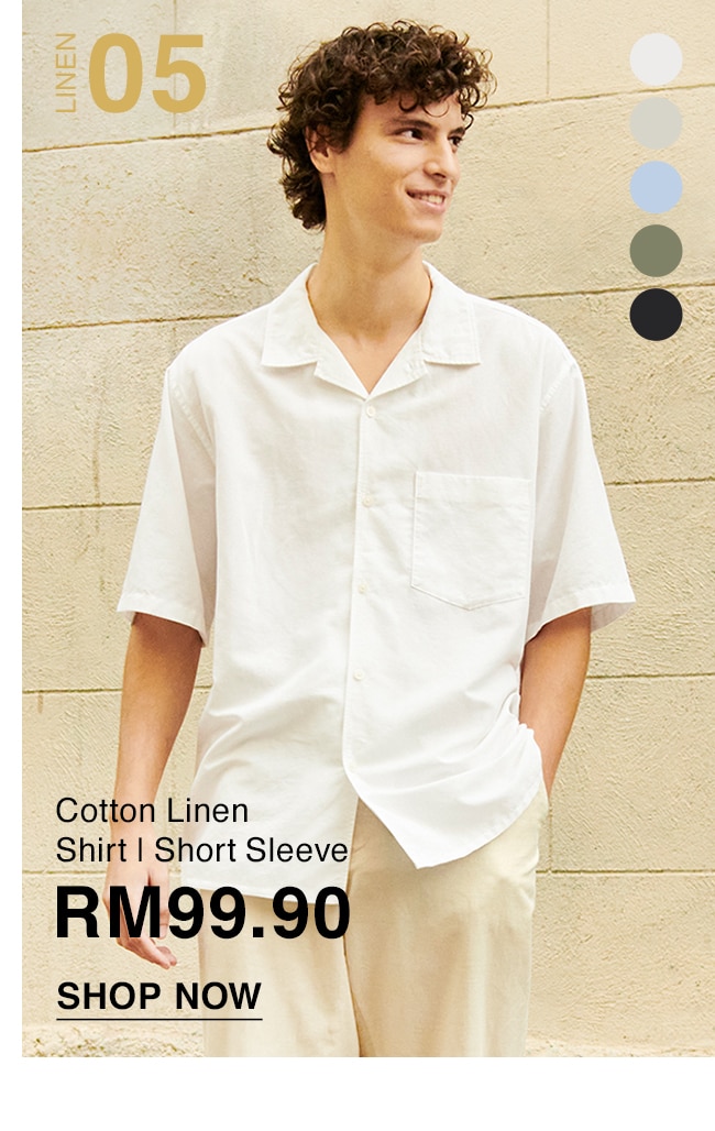 Cotton Linen Shirt | Short Sleeve