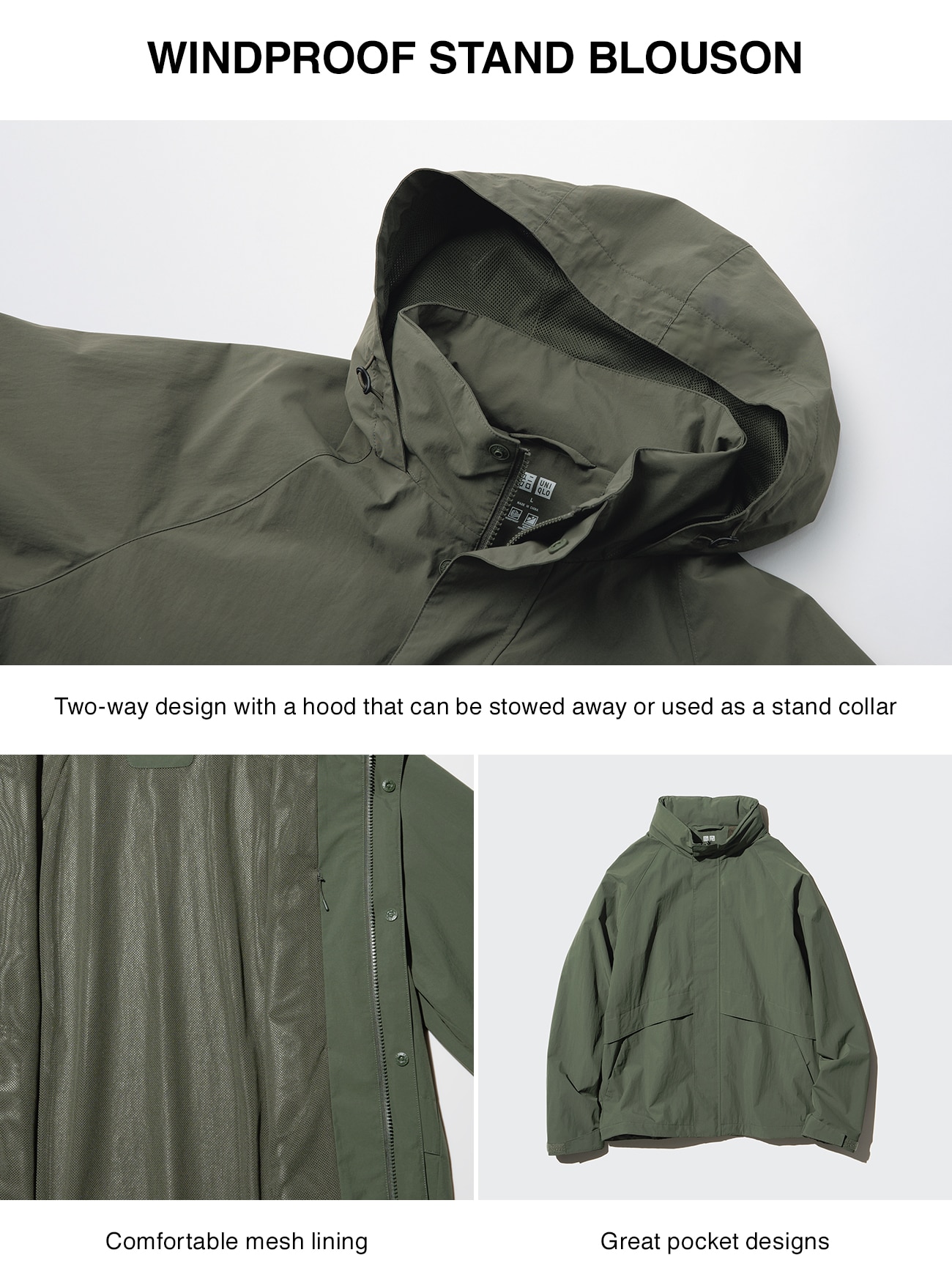 WINDPROOF STAND BLOUSON