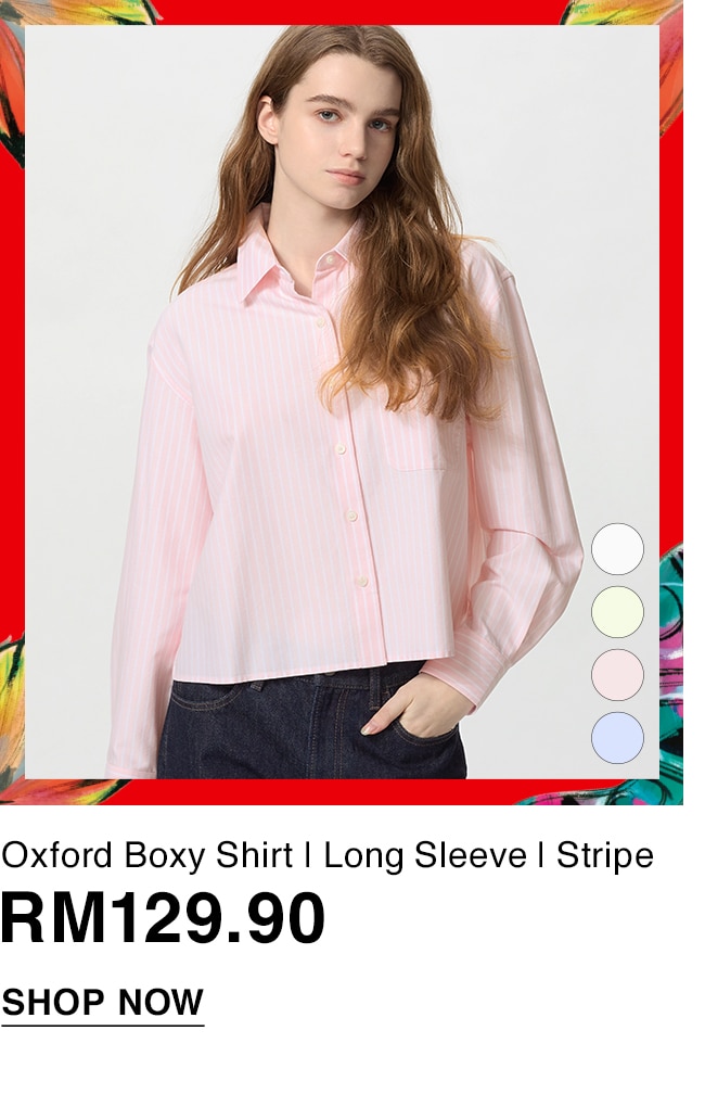 Oxford Boxy Shirt | Long Sleeve | Stripe