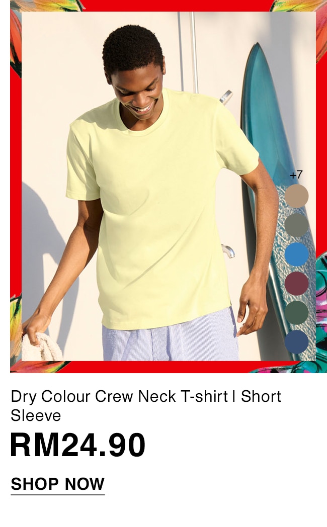 Dry Colour Crew Neck T-shirt | Short Sleeve