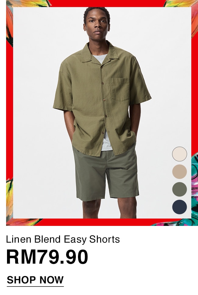 Linen Blend Easy Shorts