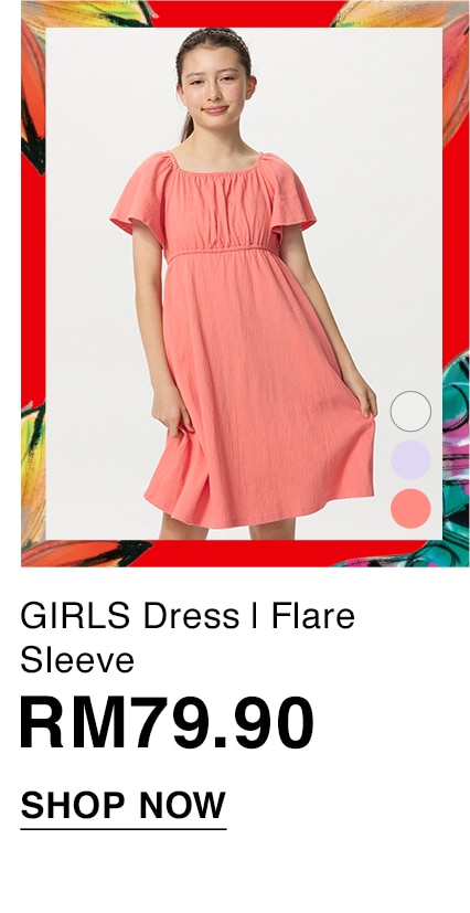 GIRLS Dress | Flare Sleeve