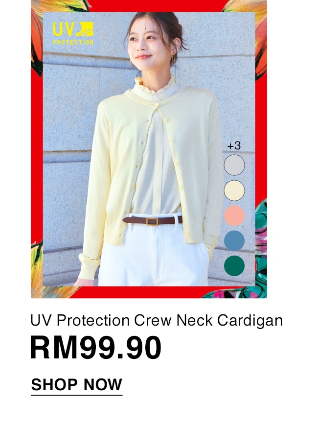 UV Protection Crew Neck Cardigan